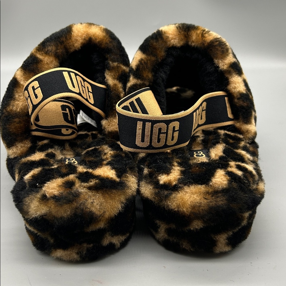 NWOT UGG Leopard Print Women's Slippers Sz 12 - Picture 4 of 6